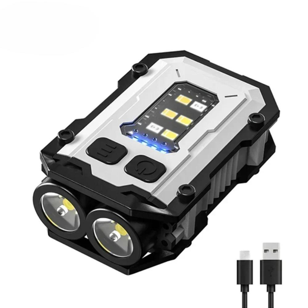 3pcs Super Bright Powerful Pocket Torch Light LED Multifunctional Magnetic COB LED EDC Mini Keychain Flashlight Rechargeable