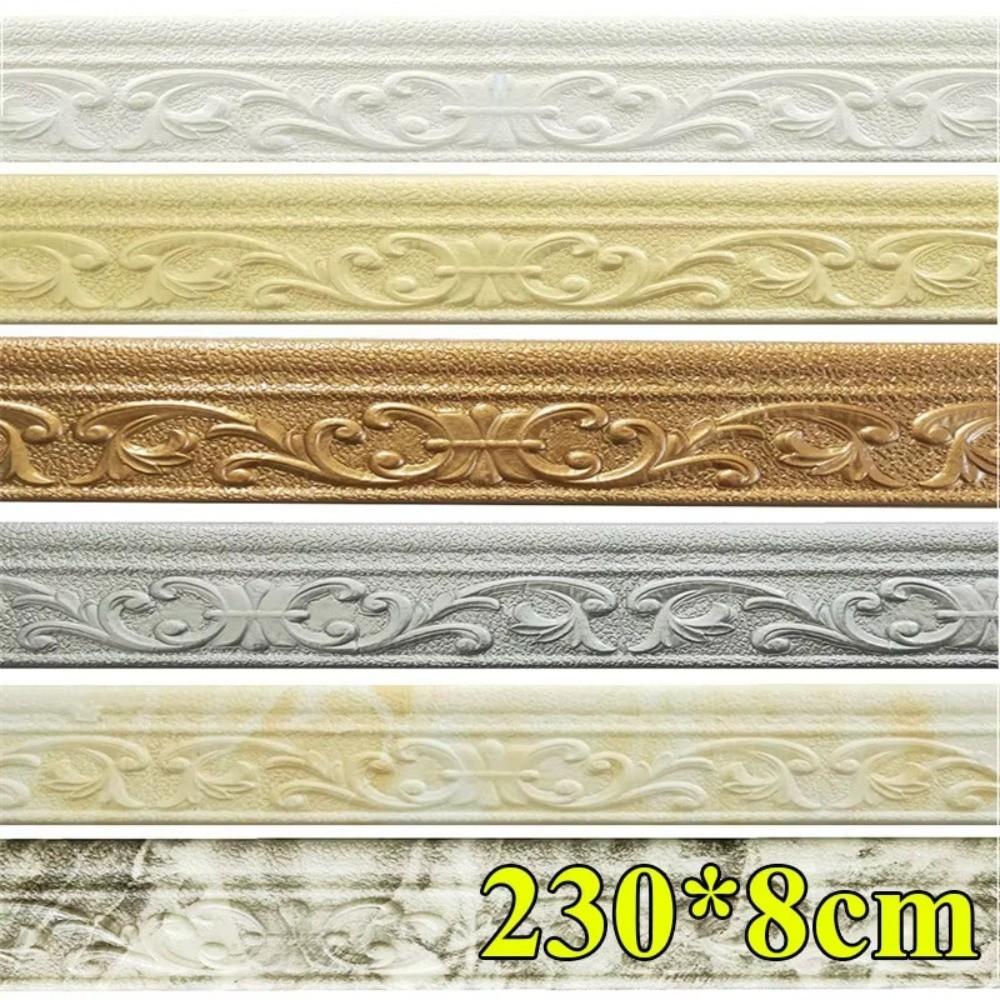 Waterproof Wall Skirting Border Self Adhesive Wallpaper New TV Background Wall