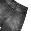 Мужские джинсы bootcut свободного кроя с эффектом выцветания на закате, потертостями, средней посадкой, на молнии, с несколькими карманами