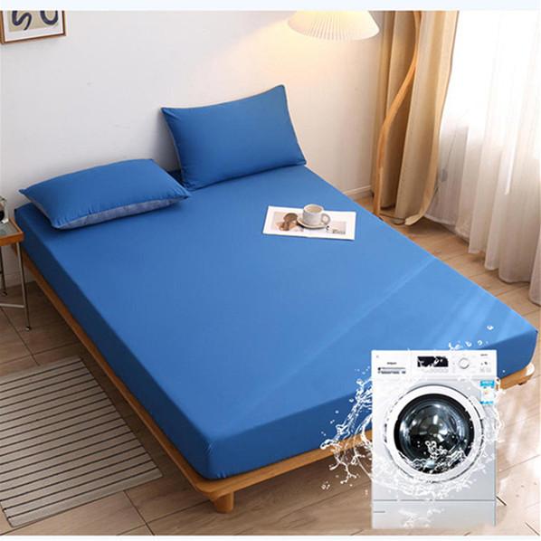 Новая простыня с 2 наволочками, 3 шт./1 комплект постельного белья, простыня, наматрасник, хлопковый защитный чехол для кровати, регулируемые наматрасники для одиночного двуспального