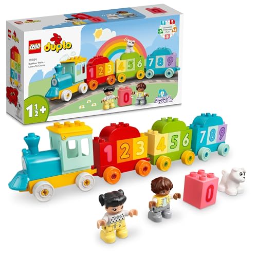 LEGO (LEGO) Первый поезд с цифрами Duplo, отличная игрушка для детей от 18 месяцев, 2 и 3 лет. Развивающие конструкторы для мальчиков и девочек. M