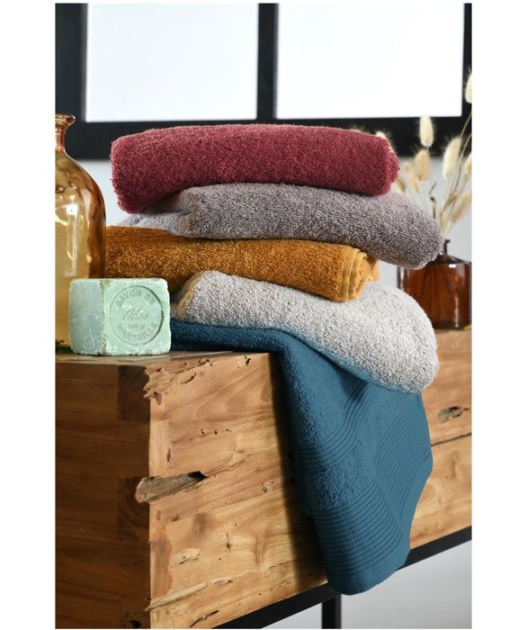 Lot de 2 gants de toilette 15 x 21 cm Lylia bleu marine