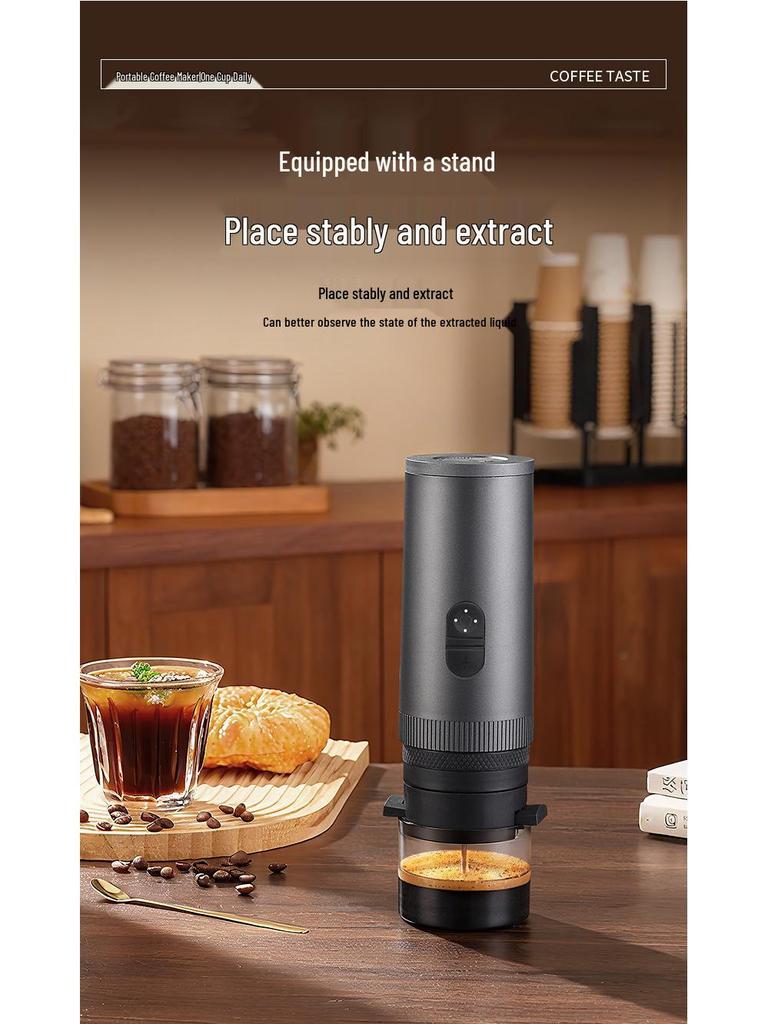 Portable Electric Espresso Machine with Digital Display for Travel