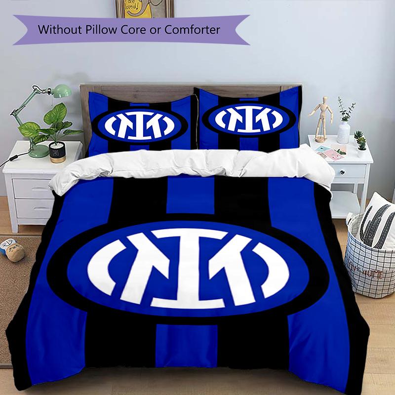 3pcs Football Team (49) Design Cover Set - HD Printed Bedding with 1 Cover and 2 Pillowcases - Perfect for Home and Dorm Decor