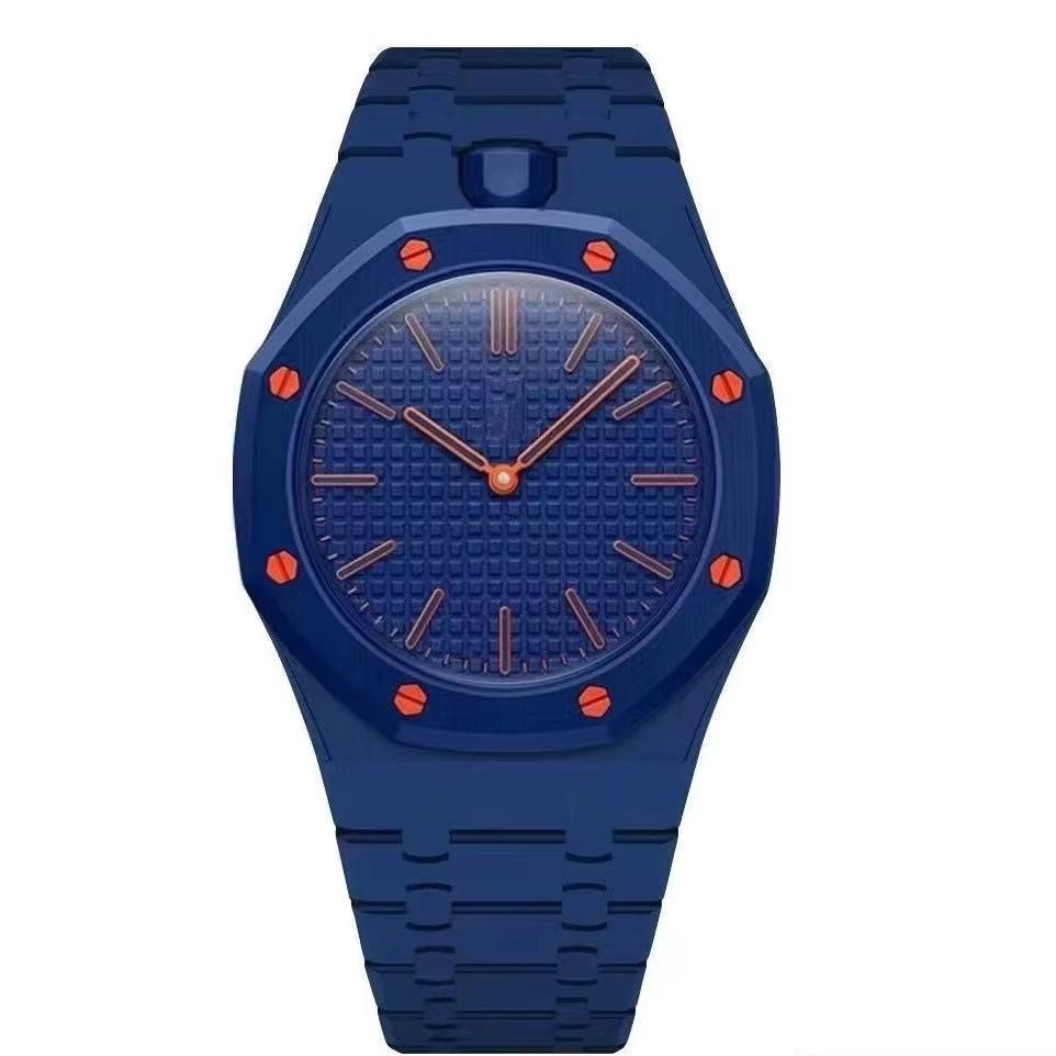 Hot Sell Many Different Colors Plastic Strap Colorful Octagonal Color Scheme Fashion Sports Quartz Watch for Women and Men