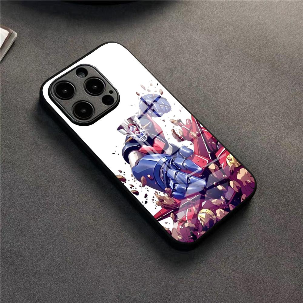 Чехол для телефона UFO Robot Goldorak для 17 Pro Max IPhone 16 Pro 14 12 11 13 Mini X XR XS 15 Plus SE Стеклянная крышка