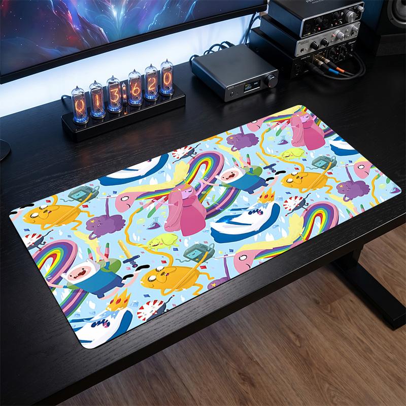 Adventure Time Printed Mouse Pad Non-Slip Waterproof Rubber Desk Mat for Gaming Office Laptop Home Decor Gift