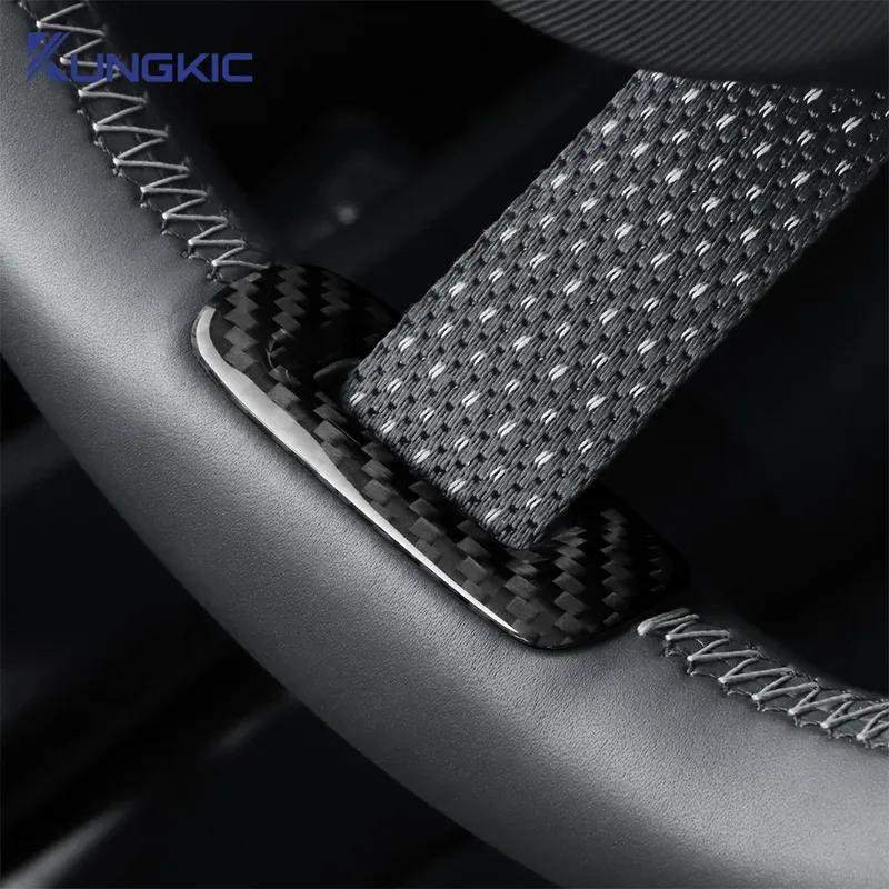 Carbon Fiber Steering Wheel Trim Sticker Interior For BMW Mini Cooper S Countryman U25 F65 F66 F67 J01 EV J05 Aceman 2024 2025