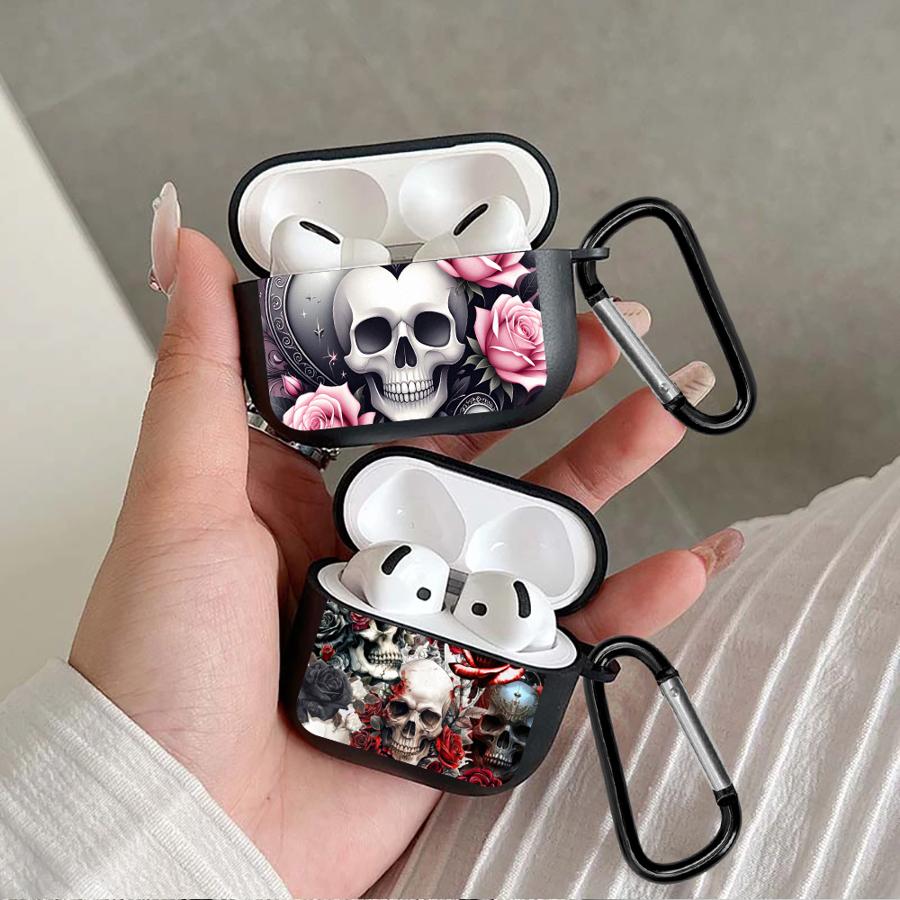 Чехол для Airpods Pro 2 4 Pro3 3 1 Pro2 Чехлы для наушников Чехол Скелет Цветок Крутой