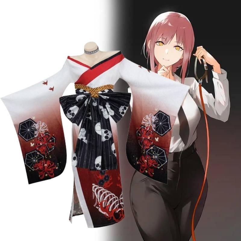 Очаровательный костюм для косплея Макимы Пауэр в традиционном японском стиле, мягкий и удобный