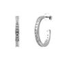 LOVA LOLA VAN DER KEEN - Earrings - Half Hoops - Synthetic Diamond - Sterling Silver 925 Thousandths - Women's Jewel