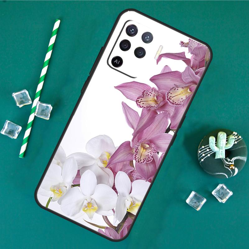 Цветы Орхидеи Цветной Чехол Для Телефона Для Oppo A18 A38 A58 A78 A98 A40 A60 A80 A91 A15 A17 A74 A94 A54 A57S A16 A76 A96