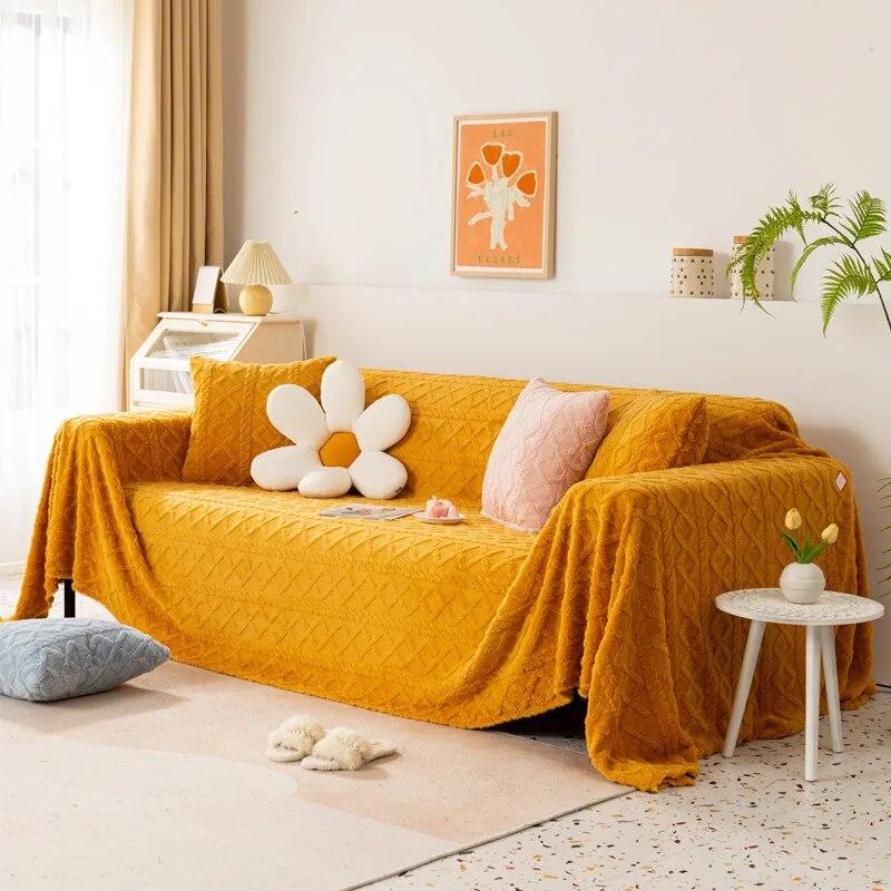 Blanket Winter Warm Soft Bed Blankets Universal Sofa Couch Cover Towel Plush Jacquard Sofa Blanket Plaid On The Sofa Bedspread