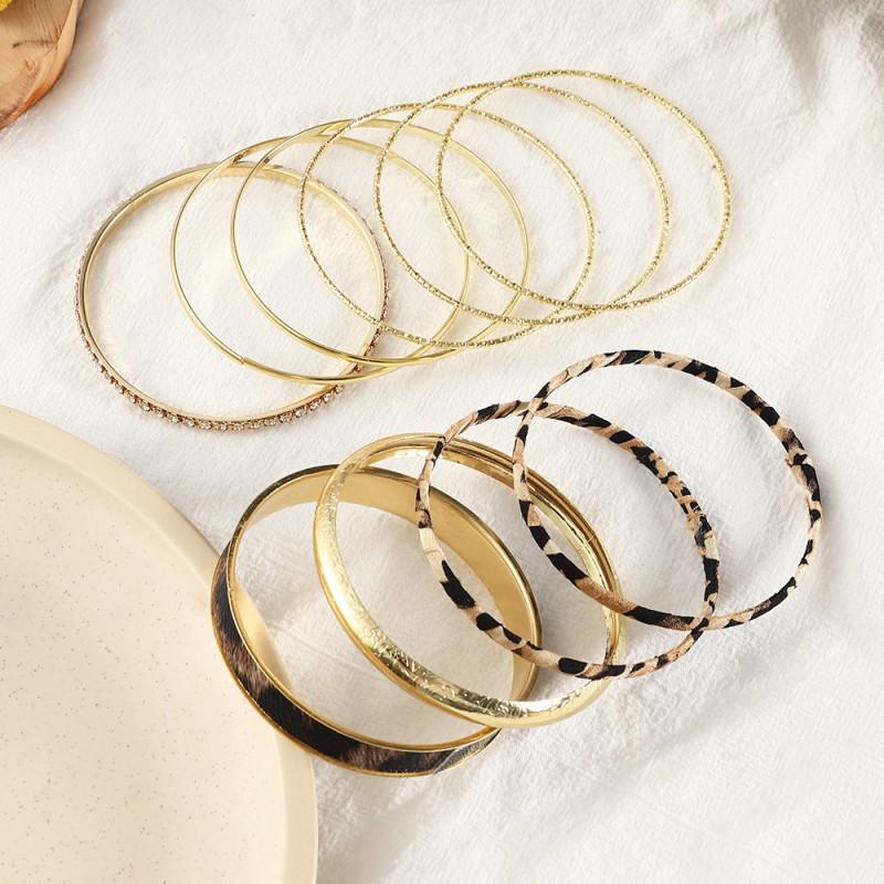 Womens Geometric Bohemian Vintage Stackable Bracelet Set Metal Jewelry Travel Gift