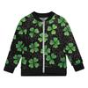 Девочки куртки на молнии детские осенние толстовки с длинным рукавом верхняя одежда с карманами St. День Святого Патрика 5-15 лет