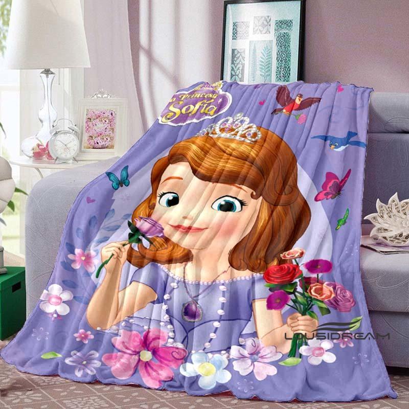 Disney Sofia The First Cartoon Soft and Fluffy Blanket, Suitable for Children and Adults, Can Be Used As A Sofa Blanket.