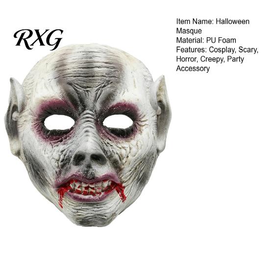 Halloween Horror Masque Zombie for Adults, Creepy Blood Scary Vampire Soft Foam Full Face Costume, Cosplay Party Gear