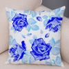 Rose Red Flower Pillowcase Decorative Bird Flower Plant Pillowcase Cushion Sofa Home Car