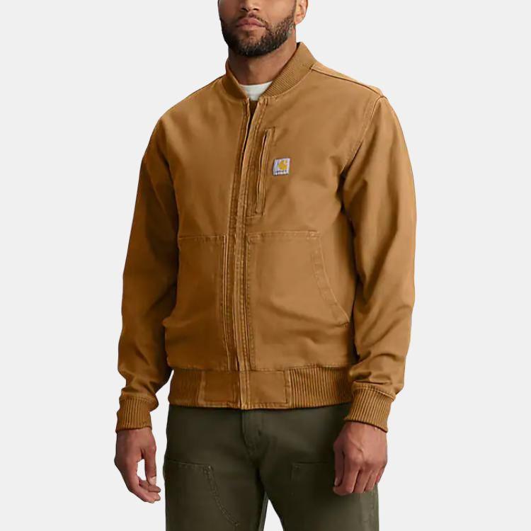 carhartt SS25 106781 Прочная куртка-бомбер Flex® из утиной ткани Расслабленного кроя Куртки и пальто Мужские 106781