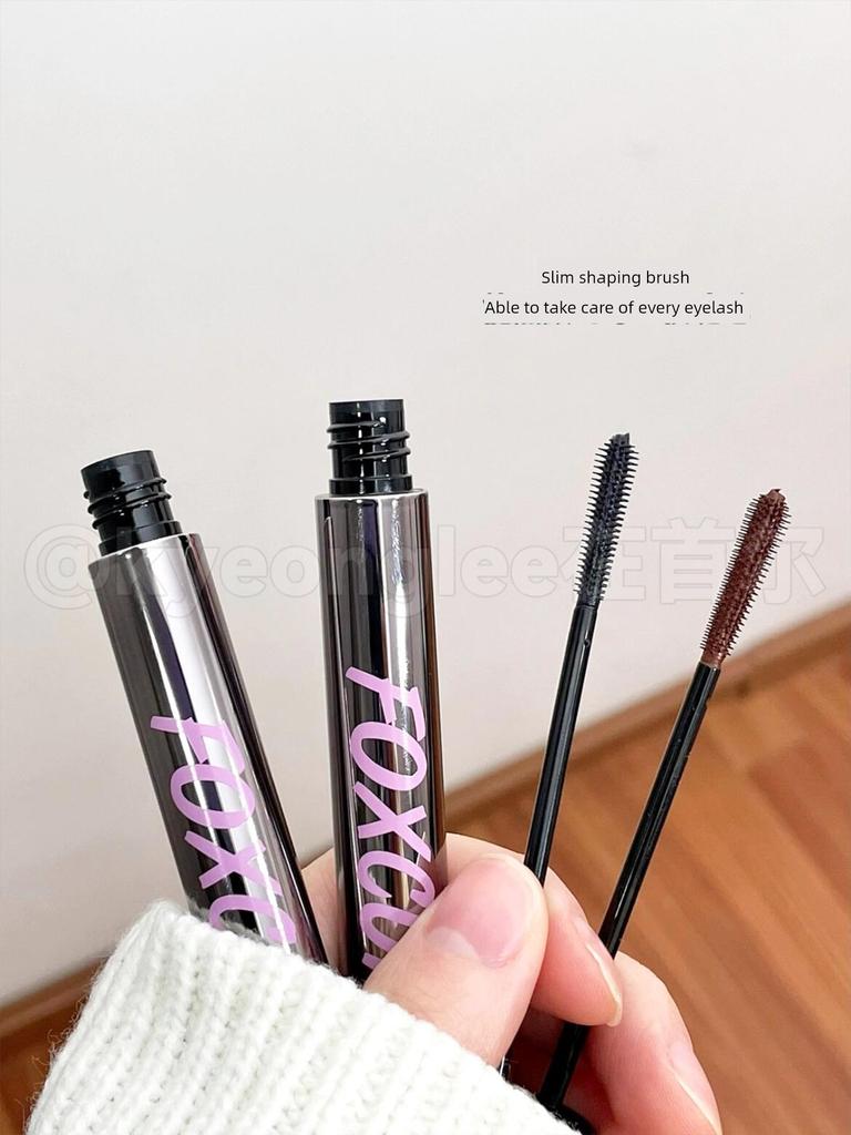 Foxcup Non-Clumping Mascara, Lengthening and Curling, Smudge-Proof, Waterproof, Natural, Portable for Beginners, 3D Sunflower Effect for Women