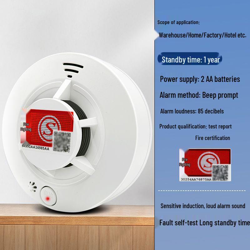 3C Certified Standalone Smoke & Fire Detection Alarm for Commercial and Household Use