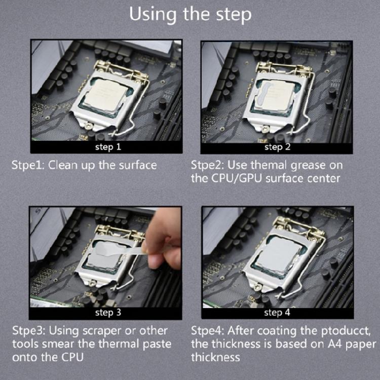 Нетоксичная термопроводящая паста Высокопроизводительная теплопроводящая смазка для охлаждения CPU VGA Теплопередача и долговеч