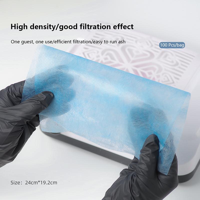 100 шт. Фильтровальная бумага для пылесоса для ногтей, пылезащитная, сменная фильтровальная бумага для пылесоса для ногтей, аксессуар для маникюрной машины