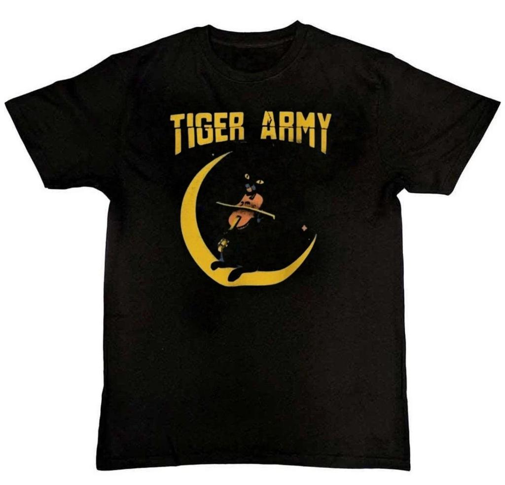 Tiger Army Violin Cat Rock Band Graphic Mens T-Shirt S-4XL