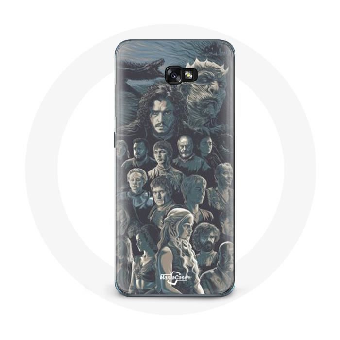 Coque pour Samsung Galaxy A3 2017 Game of Thrones Saison 8 Le Trône de Fer Affiche Personnages Fond