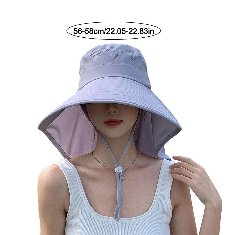 Wide Brim Shawl Fisherman Hat Anti UV Bucket Hat Fashion Panama Cap Outdoor Sports