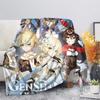 3d Printed Genshin Impact Girls Blanket Bedspread Cute Flannel Home Camping Aircraft Blanket Plush Soft Comfortable Blanket