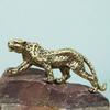 Lucky Animal Cheetah Small Statue Brass Brass Leopard Miniatures Leopard Figurines  Tea Pet