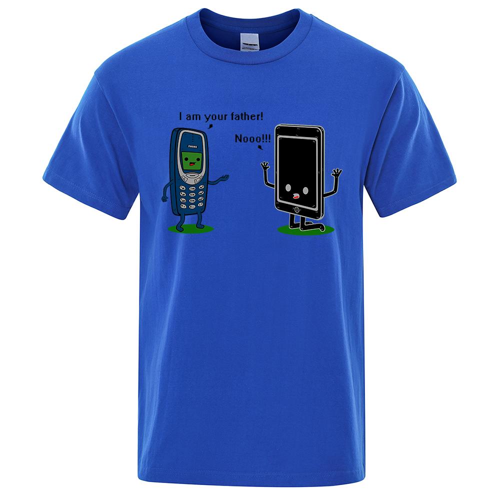 I'm Your Father Funny Phone T-Shirts Men Women Casual Short Sleeve Crewneck Breathable Tops Cotton Summer Hip Hop Tee Clothing