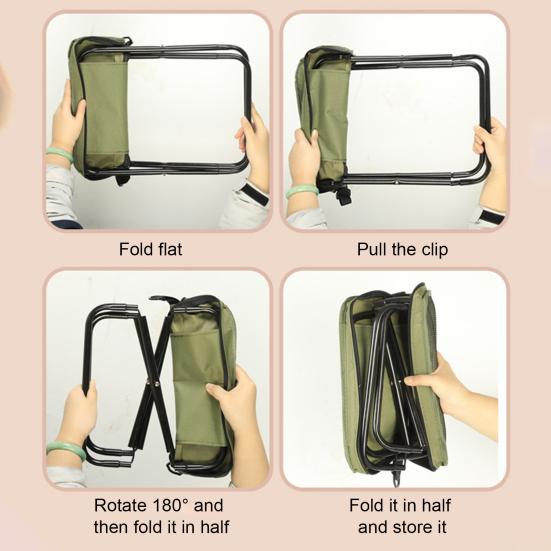 Мини Складной Стул с Сумкой для Переноски Портативный Легкий Сверхпрочный Водонепроницаемый Для Кемпинга на Открытом Воздухе, Туризма, Пляжа, Пикника, Рыбалки, Складное Кресло-Сиденье