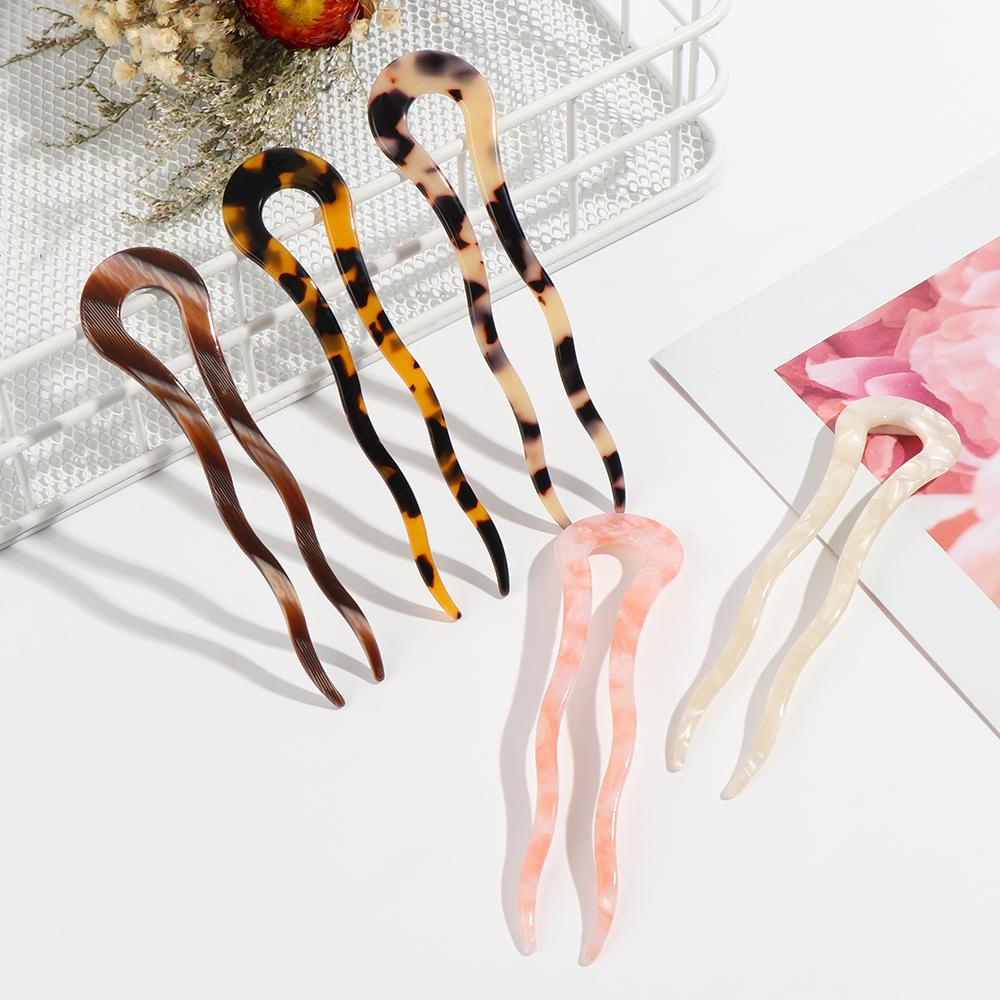 Fashion Leopard Acetate Hair Accessories Hair Clip Hair Sticks Hair Pin