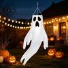 Waterproof Garden Ornaments 44 Inch Halloween Hanging Ghost Windsock, White Flying Ghosts Flag Wind Outdoor Decorations Socks for Tree, Yard