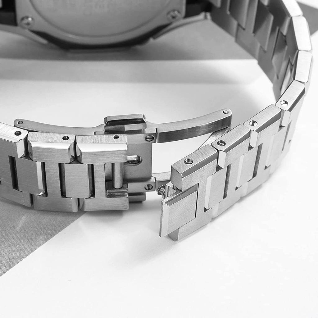 GA2100 4th Generation Watch Bezel Band Watch Replacement Compatible with Casio AP Style Watch Accessories G-Shock GA-2100/GA-2110 (Silver)