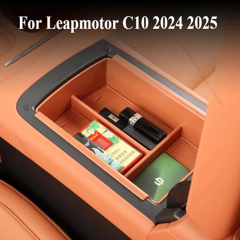 Для Leapmotor C10 2024 2025 Автомобильный Подлокотник Ящик для Хранения Органайзер Центральной Консоли Модификация Interior Products Аксессуары