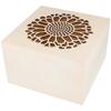 Wooden Box - ARTEMIO - Botanica - 10 X 16 X 16 Cm - Sunflower Patterns - Decorative and Practical