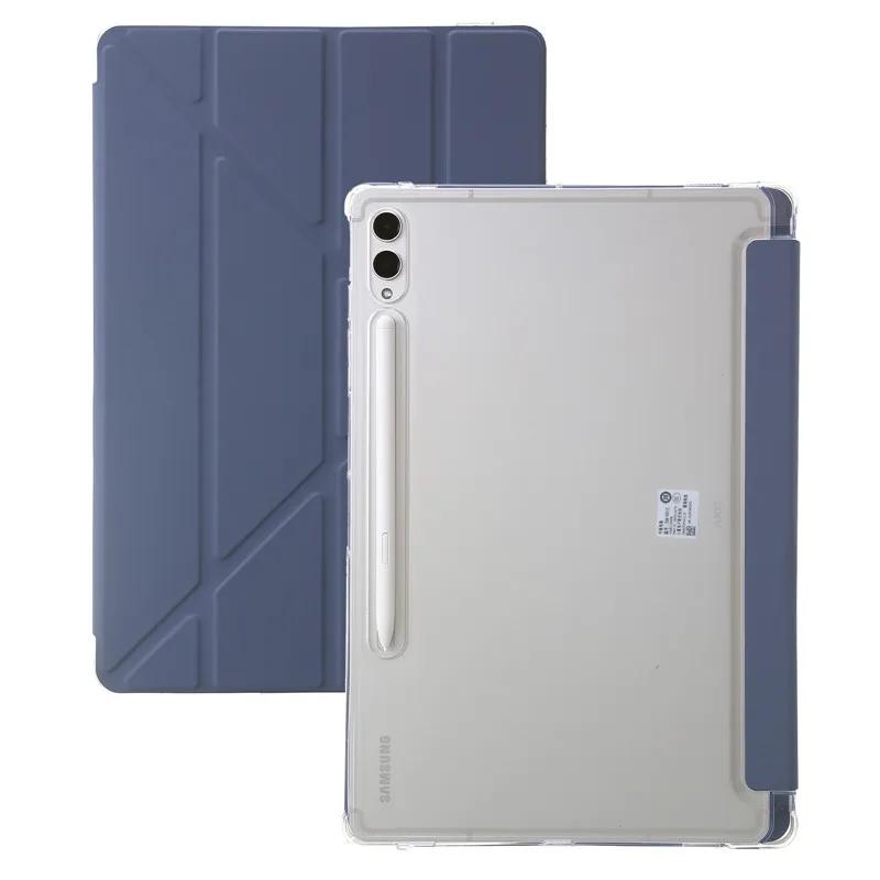 Чехол для Samsung Tab S9 FE, складная подставка, прозрачная задняя часть, магнитный чехол для Samsung Galaxy Tab S9 FE S9FE 5G, чехол