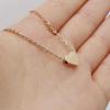 Stainless Steel Dainty Tiny Heart Necklace Silver Plated Tiny 3D Love Charm Choker Necklace For Women Pendant Jewelry Gift