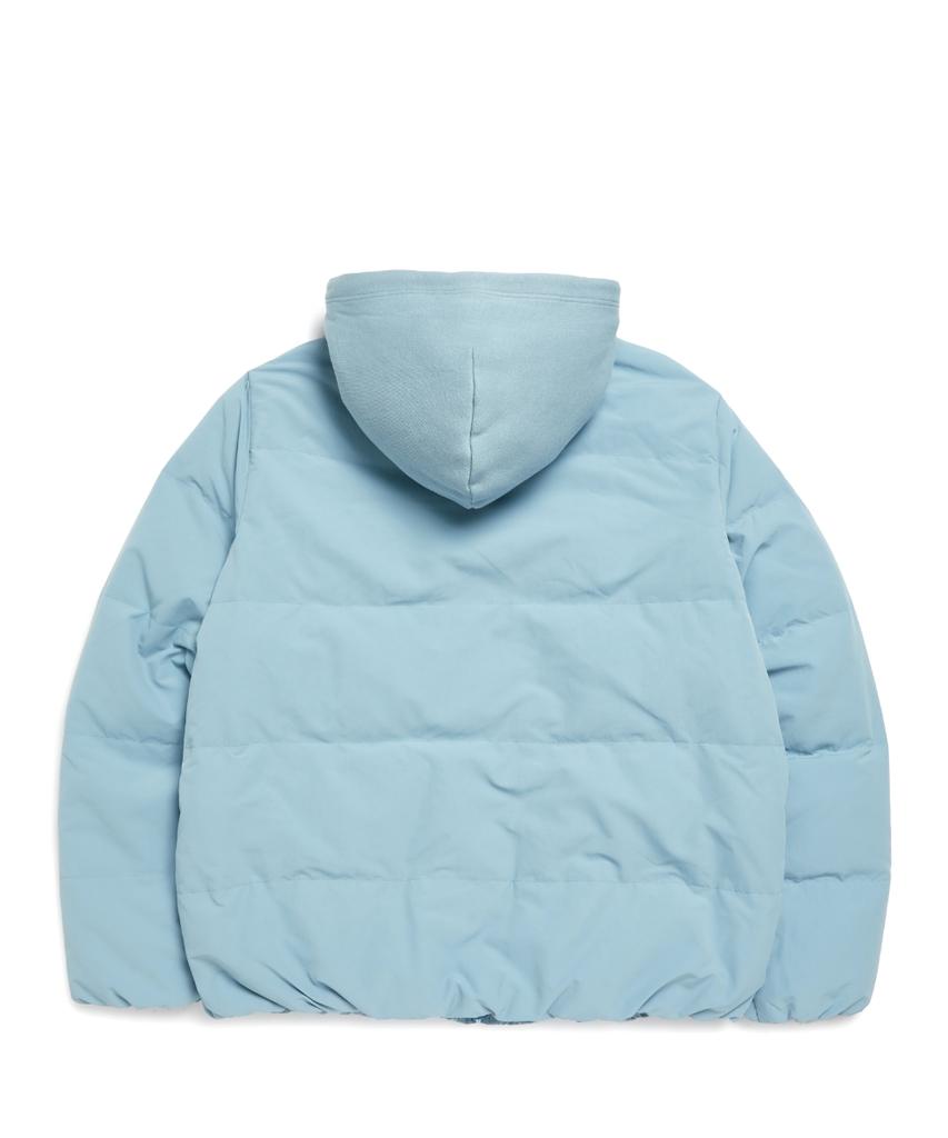 Mark Gonzales Detachable Hood Alley Light Down Jacket - Greyish Blue