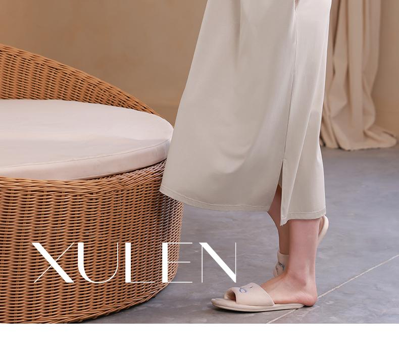 Xuan Liang [7A Antibacterial] Women's Summer Thin Lineup Night Dress with Chest Mat, Lyocell Short Sleeve Ultra Long Dress, Pajama Home Clothes