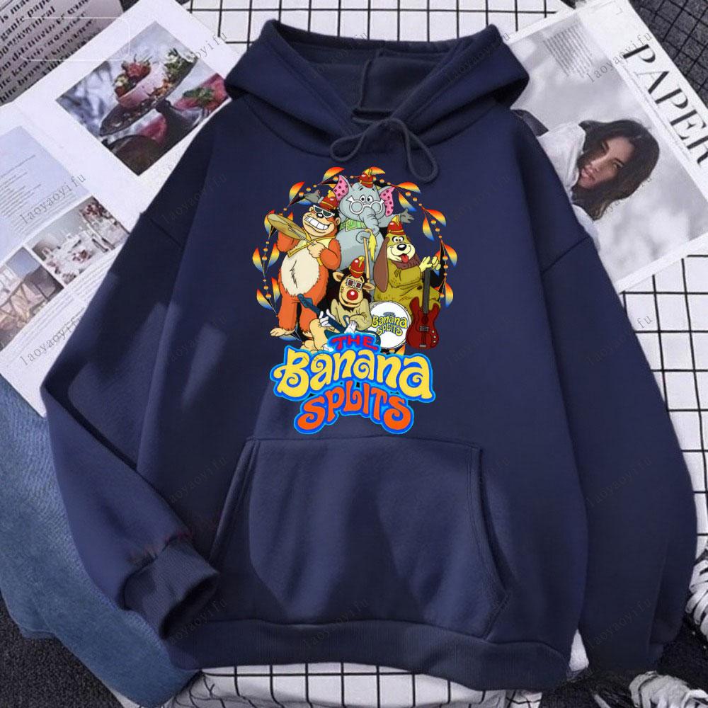 The Banana Splits Classic TV Show Hoodie Unisex Retro Cartoon Novelty Sweatshirt Casual Fashion Long Sleeve Gift Men Women Tops