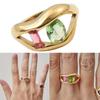 Многоцветные модные кольца с кубическим цирконием, прочные украшения из титановой стали, 3 размера, элегантные подарки, украшение для женщин