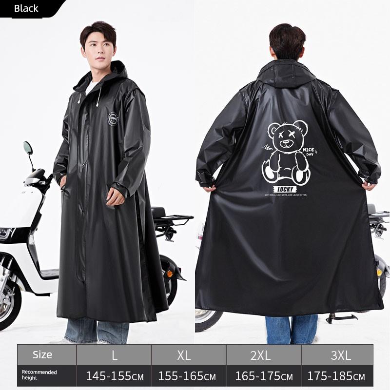 Raincoat for Electric Bikes, Long Version for Men and Women, Full-Body Storm-Proof Two-Piece Poncho for Hiking and Electric Bicycles, Adult Cycling