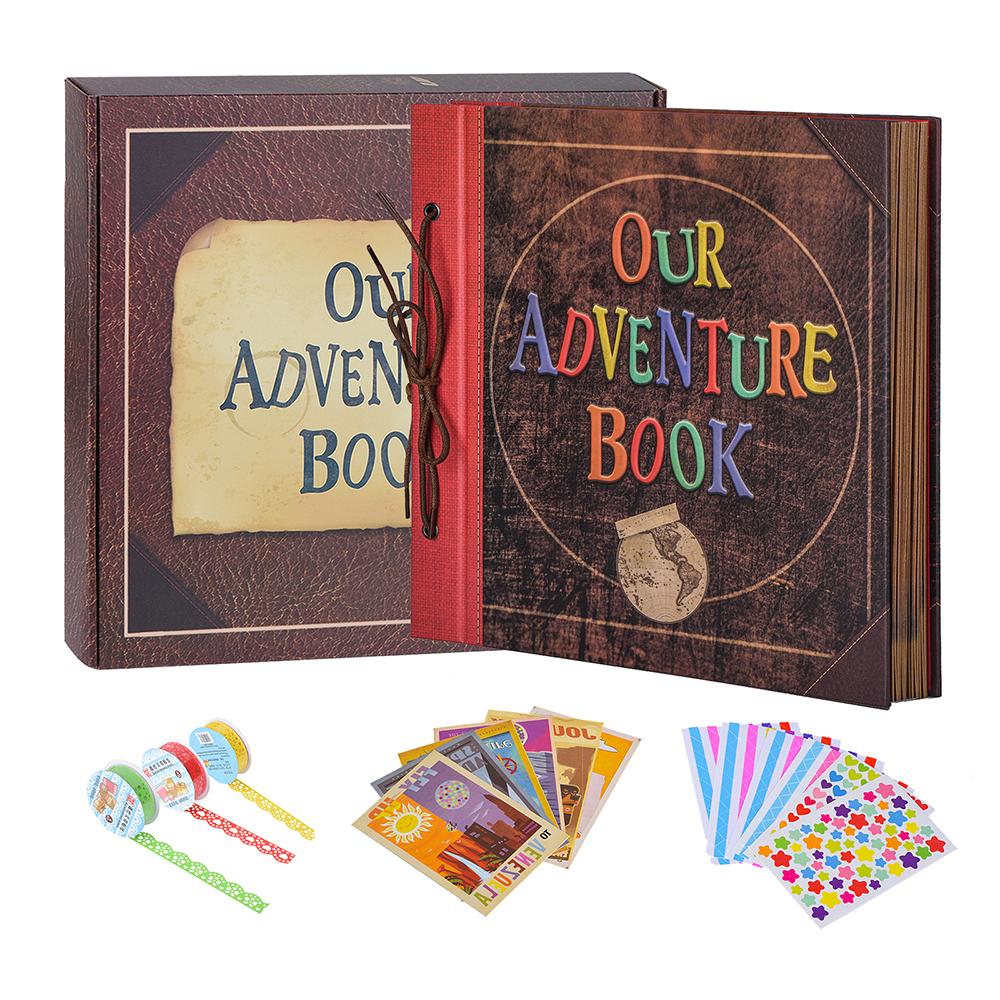 Our Adventure Book 60 Pages DIY Handmade Photo Album Scrapbook Vintage Album Travel Anniversary Memory Wedding Mothers Day Gift