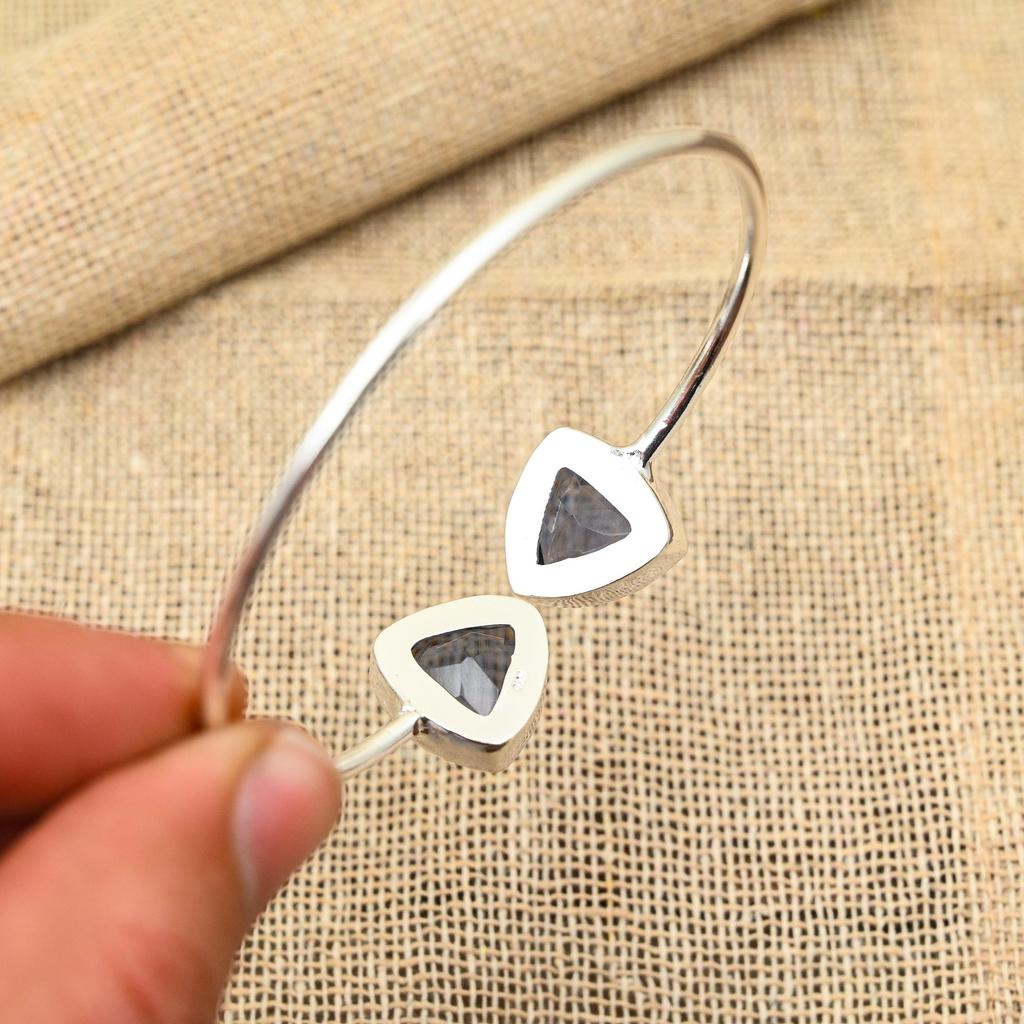 Прекрасный драгоценный камень иолит ручной работы из стерлингового серебра 925 пробы ювелирный кулон для свадебного подарка