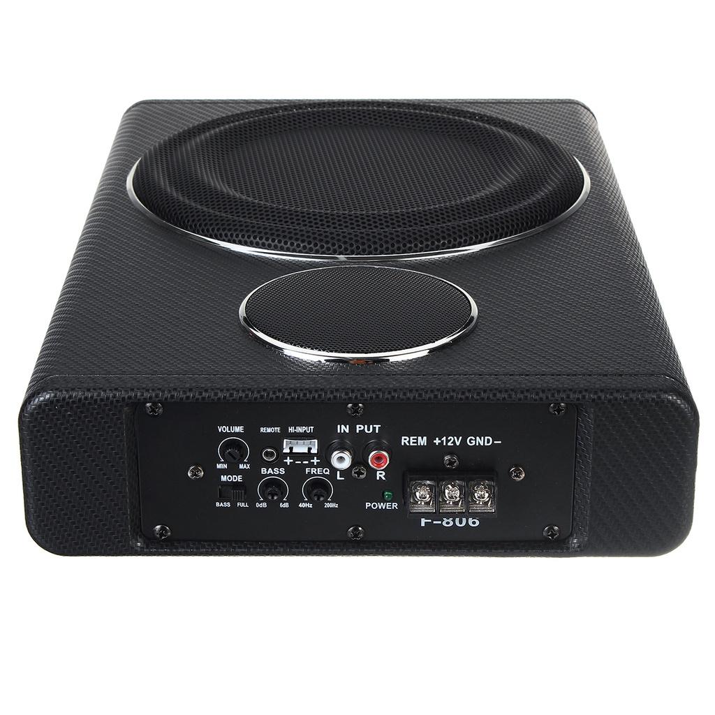 8"" 800W Bluetooth Car Amplifier Subwoofer Car Audio Slim Under Seat Active Subwoofer Bass Speaker Auto Woofer Music Player