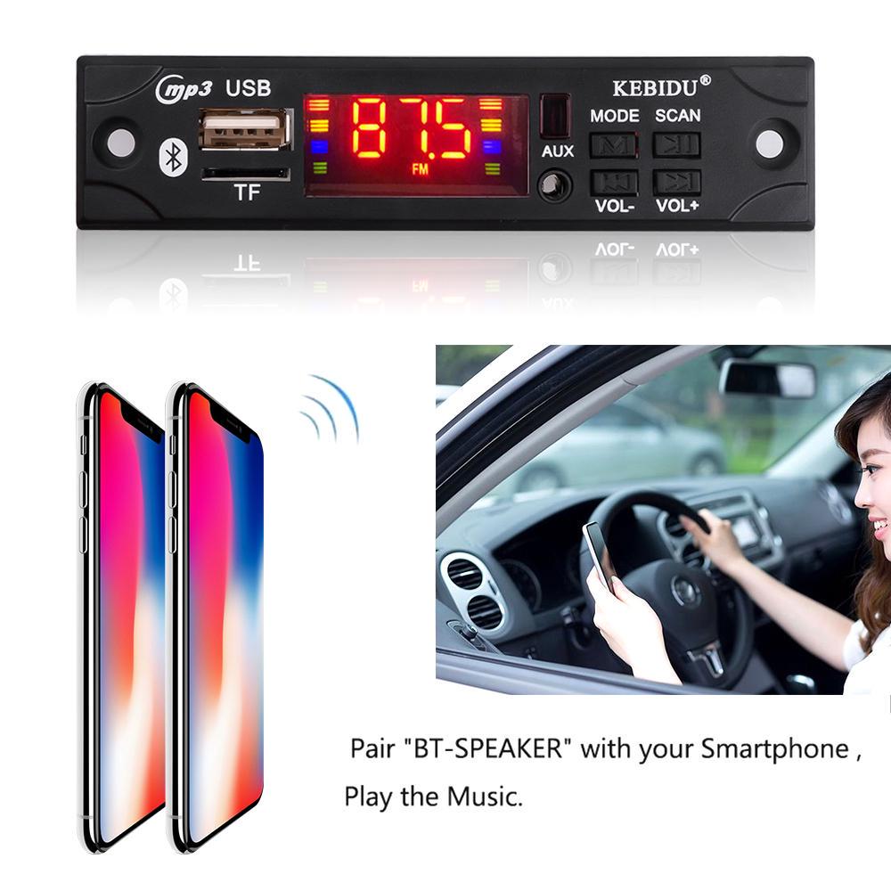 Wireless Bluetooth MP3 WMA Decoder Board 12V Car Audio USB TF FM Radio Module MP3 Player with Remote Control